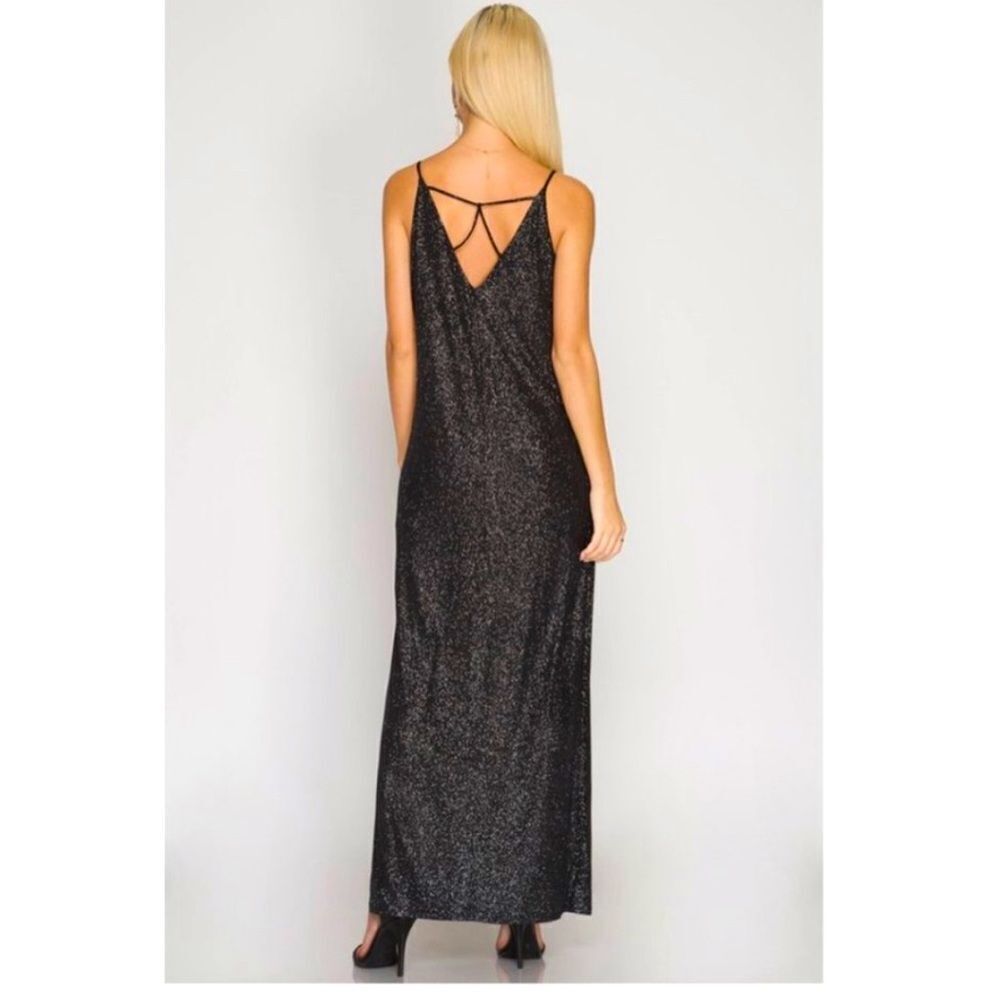 🆕 Metallic Spaghetti Strap Dress - Picture 2 of 6